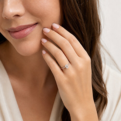 1 Karat Mozanit Oval Tektaş Gümüş Yüzük - CNG Jewels (1)