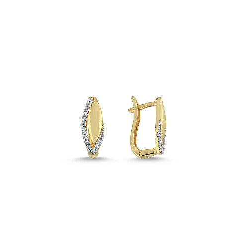 14 Ayar Altın Almond Küpe - CNG Jewels