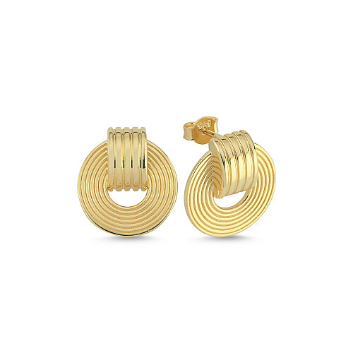14 Ayar Altın Focus Küpe - CNG Jewels