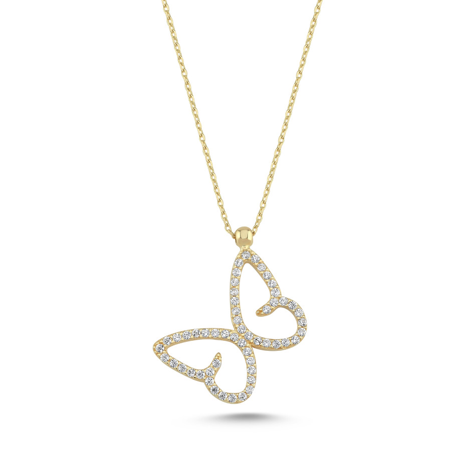 14 Ayar Altın Kelebek Kolye - CNG Jewels
