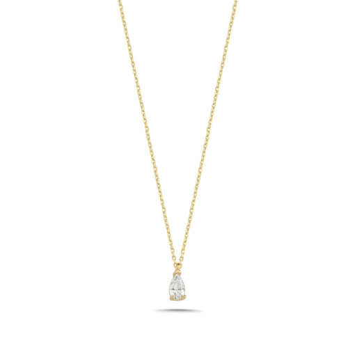 14 Ayar Altın Mini Damla Kolye - CNG Jewels