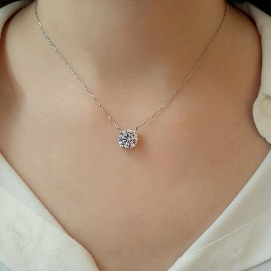 4 Karat Tektaş Gümüş Kolye - CNG Jewels (1)