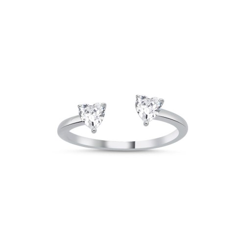 Amor Heart Women's Silver Ring - CNG Jewels