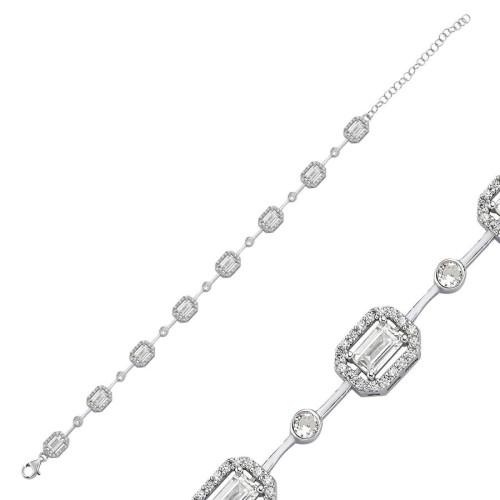 Baget Anturaj Işık Seli Gümüş Su Yolu Bileklik - CNG Jewels