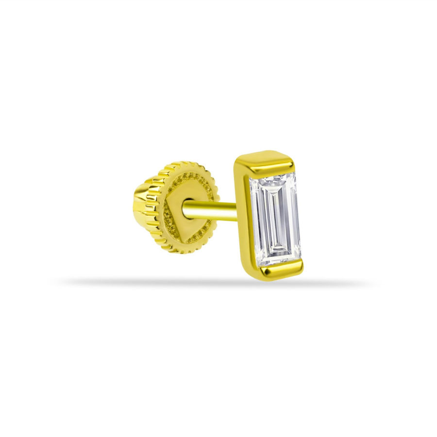 Baget Tektaş Altın Helix Küpe - CNG Jewels