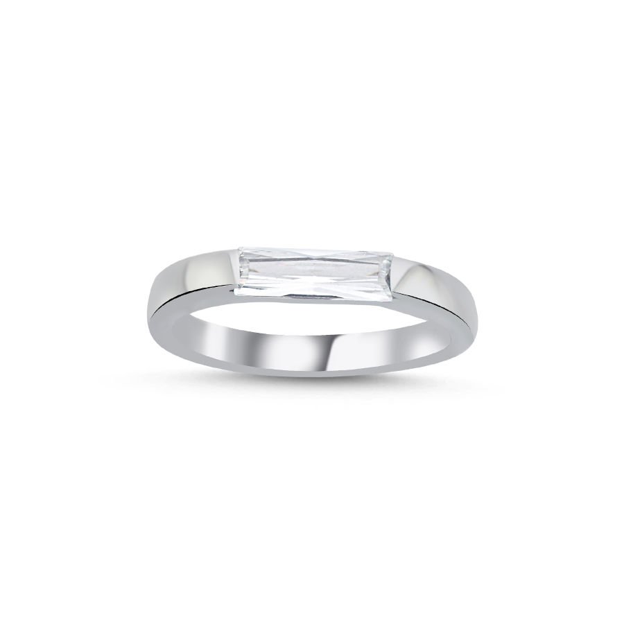 Baguette Gümüş Kadın Yüzük - CNG Jewels