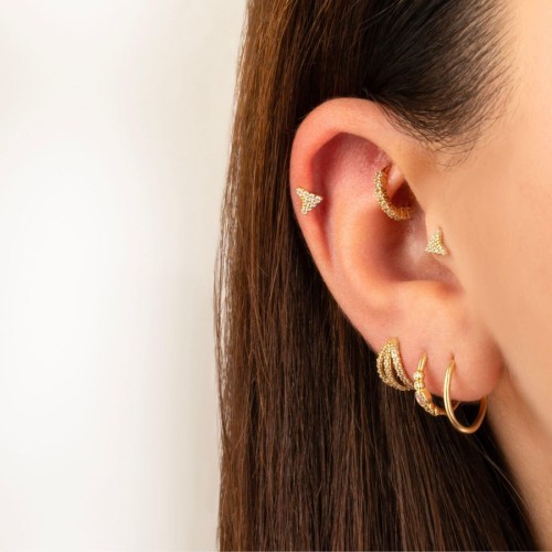 Bomerang Altın Helix Küpe - CNG Jewels (1)