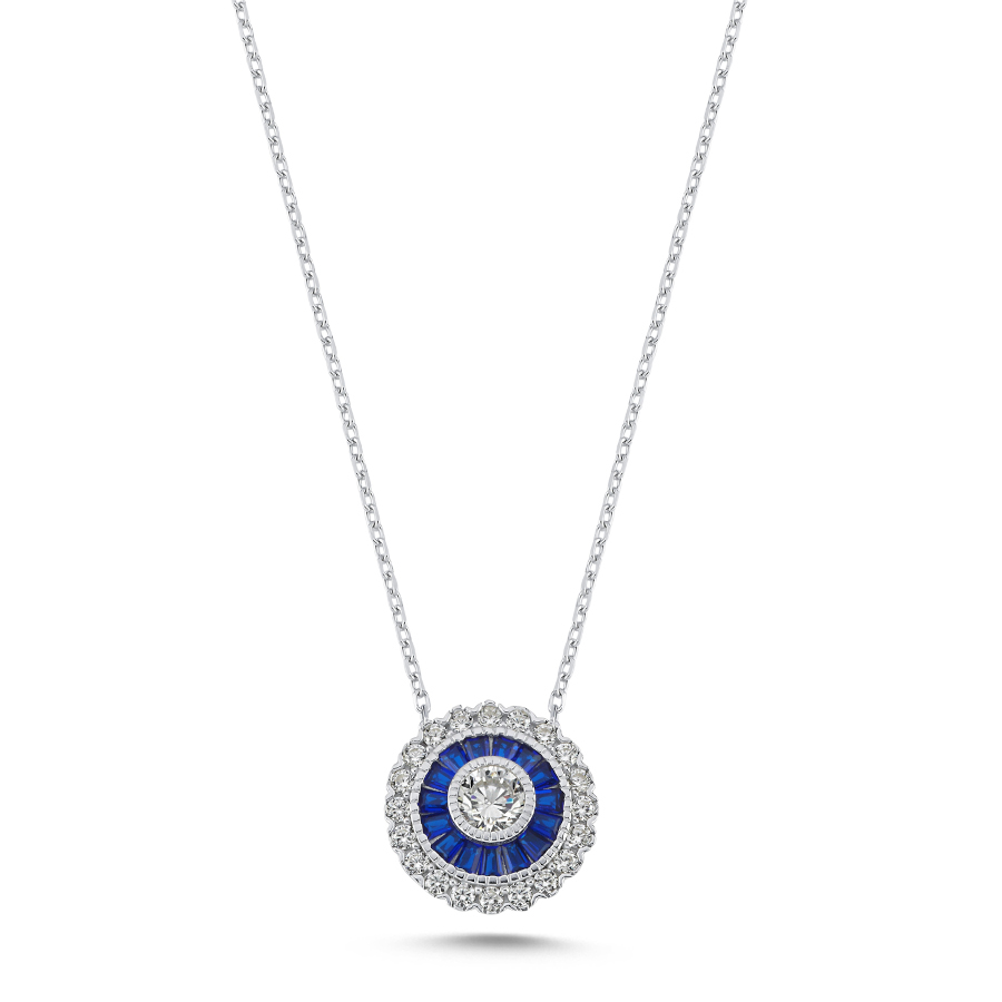 Calibre Safir Kadın Gümüş Kolye - CNG Jewels