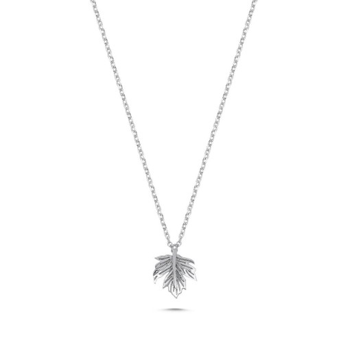 Çınar Yaprağı Kadın Gümüş Kolye - CNG Jewels