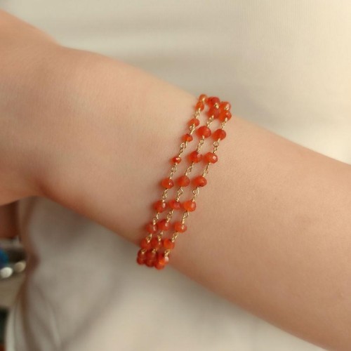Cornelian Elevator Silver Women's Bracelet - CNG Jewels