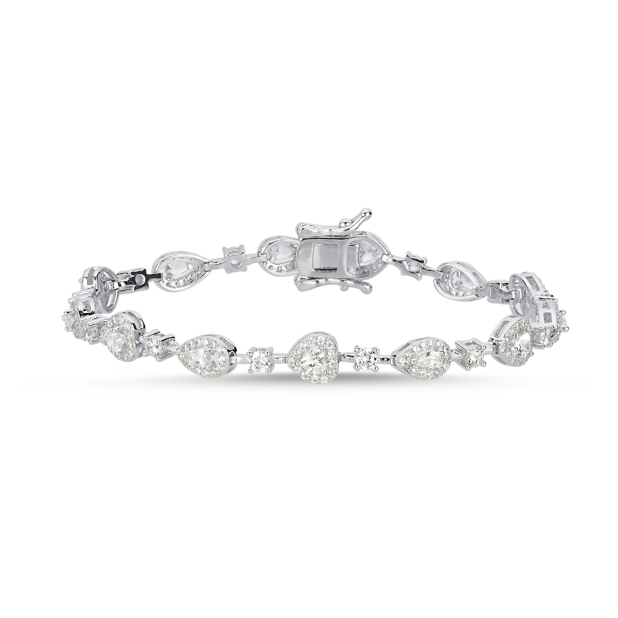Damla Kalp Işık Seli Su Yolu Gümüş Bileklik - CNG Jewels (1)