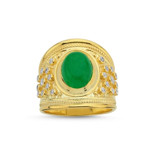 Diva Jade Women's Silver Ring - CNG Jewels