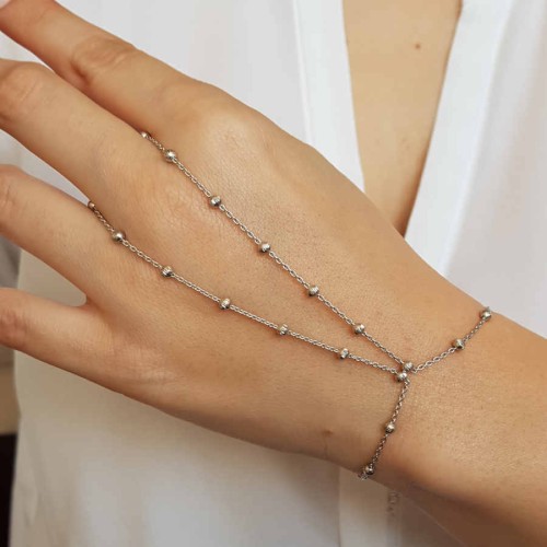 Esfera Chain Silver Shahmaran Bracelet - CNG Jewels
