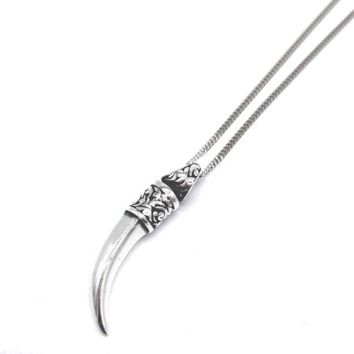 Fildişi Gümüş Erkek Kolye - CNG Jewels