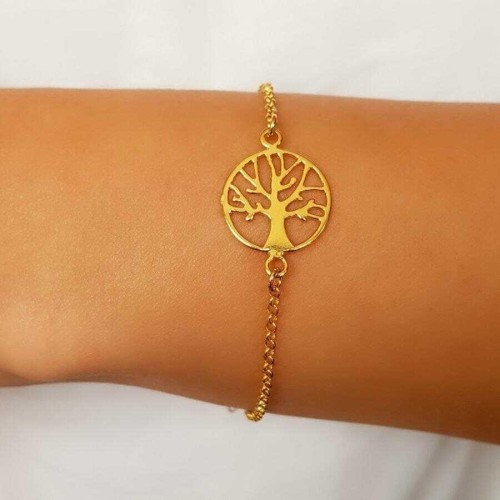 Tree of Life Gold Women's Silver Bracelet - CNG Jewels (1)