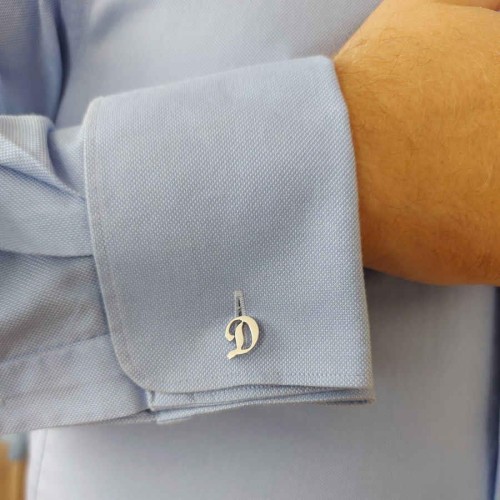 Kişiye Özel Gümüş Harf Kol Düğmesi - CNG Jewels (1)