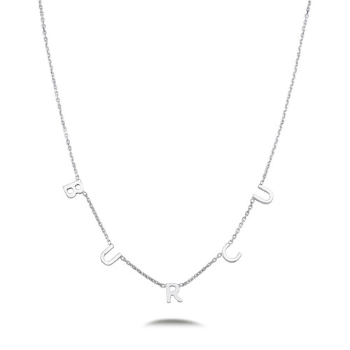 Kişiye Özel Zincirde Harfli Gümüş İsim Kolye - CNG Jewels
