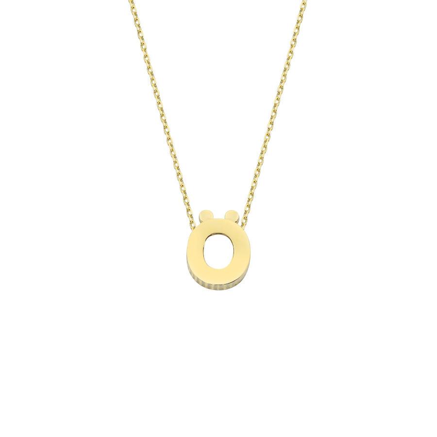 Küçük Ö Harfi 14 Ayar Altın Kolye - CNG Jewels