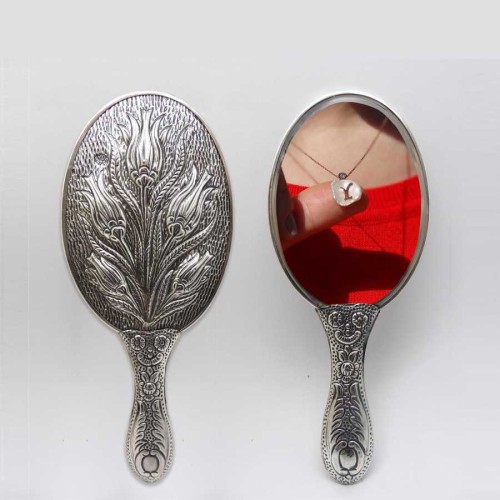 Lale Desenli Gümüş El Aynası No 1 - CNG Jewels (1)