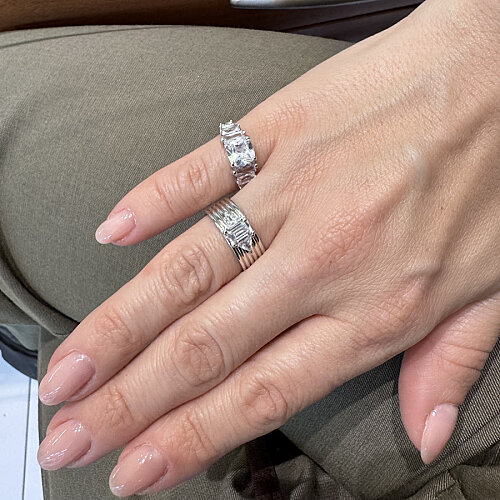 Line Baguette Gümüş Kadın Yüzük - CNG Jewels (1)