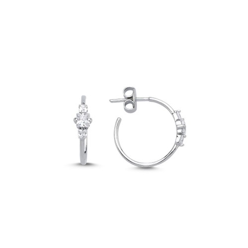Luna Küçük Halka Kadın Gümüş Küpe - CNG Jewels