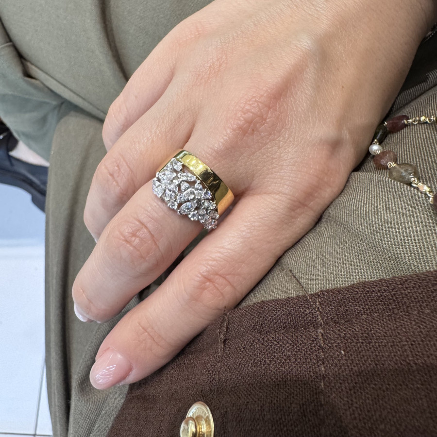 Markiz Flower Kadın Gümüş Yüzük - CNG Jewels (1)