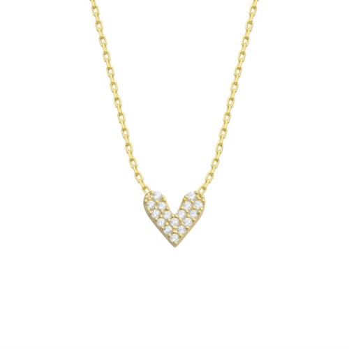 Mini Double Sided Heart Silver Women's Necklace - CNG Jewels