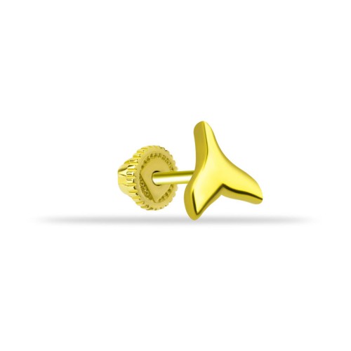 Minimal Balık Kuyruğu Altın Helix Küpe - CNG Jewels