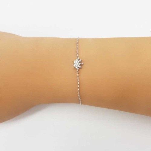Minimal Kraliçe Tacı Kadın Gümüş Bileklik - CNG Jewels