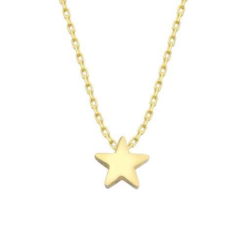 Minimal Stoneless Star Gold Silver Women's Necklace - CNG Jewels