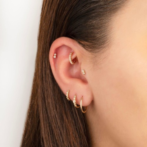 Minimal Twist Altın Helix Piercing - CNG Jewels (1)