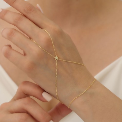 Minimal Yıldız Gümüş Şahmeran Bileklik - CNG Jewels