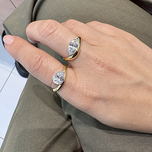 Modern Damla Tektaş Gümüş Yüzük - CNG Jewels (1)