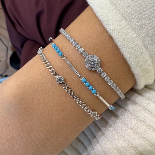 Ortası Tektaş 2mm Su Yolu Gümüş Bileklik - CNG Jewels (1)