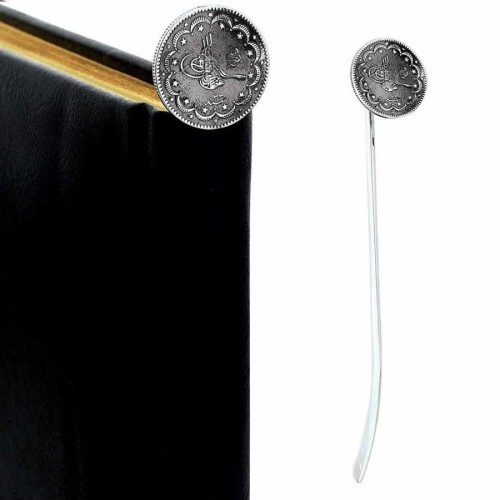 Silver Plated Bookmark with Large Ottoman Tughra - CNG Jewels
