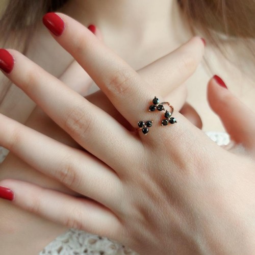 Paloma Taşlı Rose Gümüş Kadın Yüzük - CNG Jewels (1)