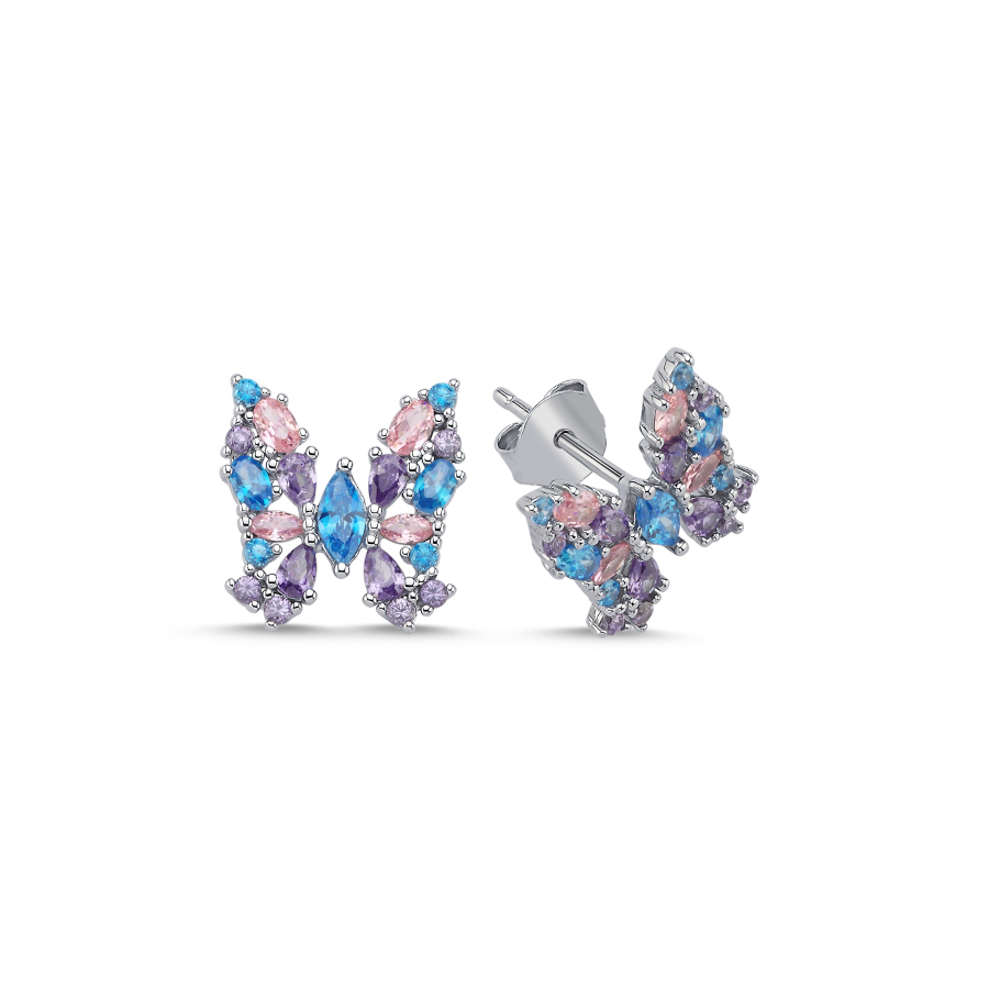 Papilio Lily Kelebek Kadın Gümüş Küpe - CNG Jewels