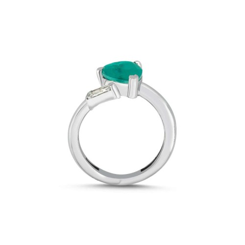 Parabia Heart Stone Silver Women's Ring - CNG Jewels (1)