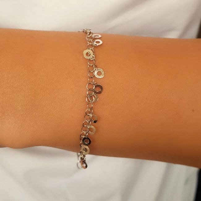 Pul Charm Kadın Gümüş Bileklik - 2