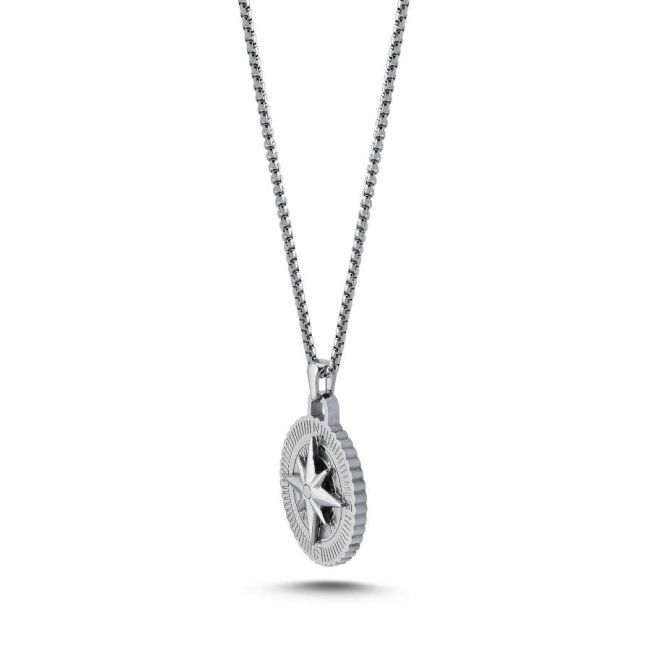 Compass Men's Steel Necklace - 2