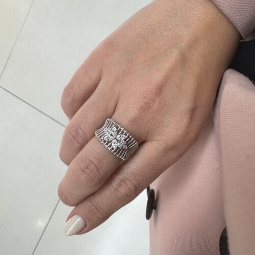 Rosa Markiz Tasarım Gümüş Yüzük - CNG Jewels (1)