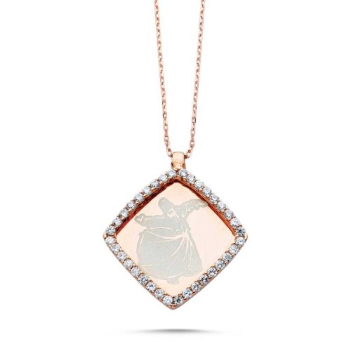 Semazen Rose Gümüş Kadın Kolye - CNG Jewels