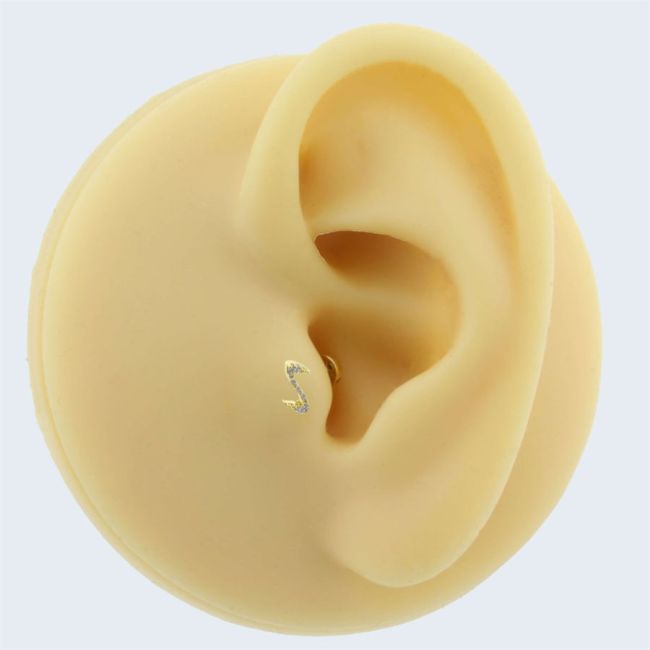 Lightning Gold Tragus Piercing - 3