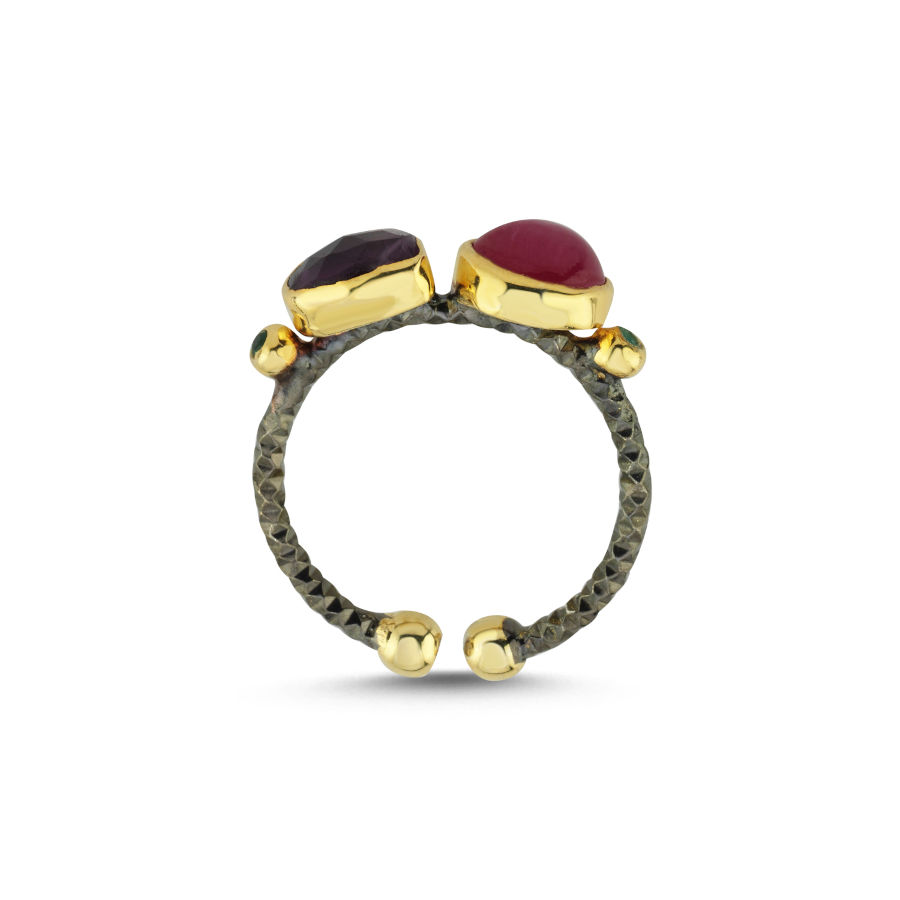 Design Ruby Amethyst Women's Silver Ring - CNG Jewels (1)