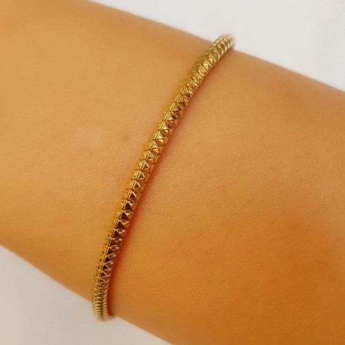Crocodile Back Italian Rose Silver Women's Bracelet - CNG Jewels (1)