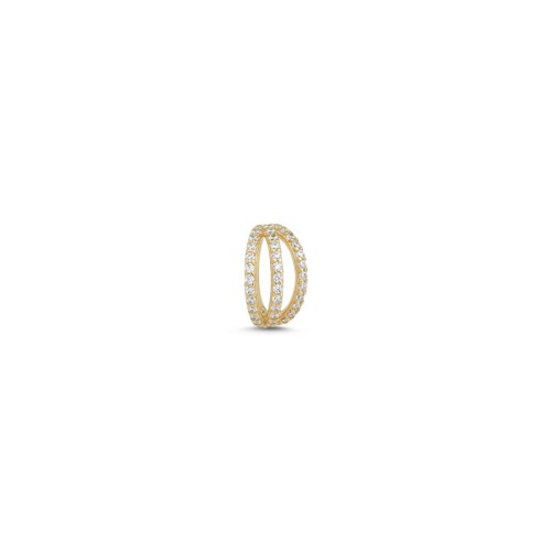 Üç Sıra Taşlı Halka Altın Helix Piercing - CNG Jewels (1)