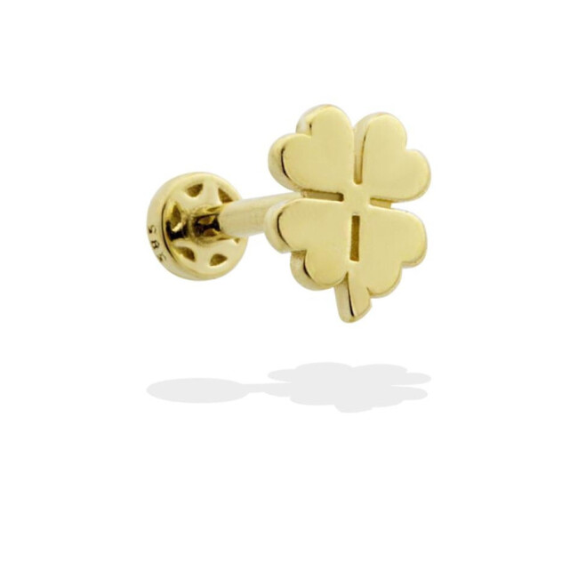 Clover Gold Tragus Piercing - 1